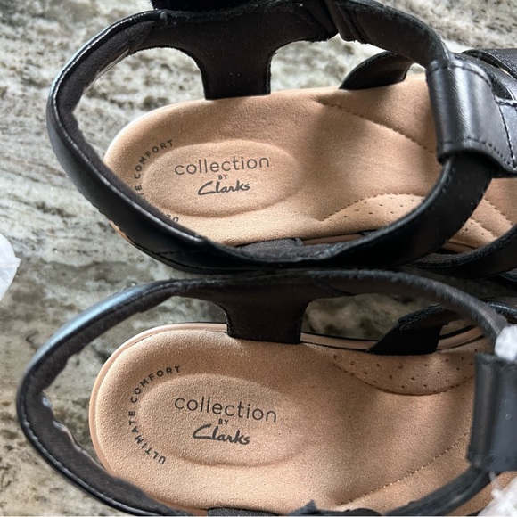Clark’s Black Sandal NWT. size 8M. - Picture 3 of 4